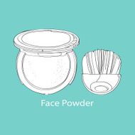 face powder and brush N3