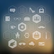 fashion infographic with unfocused background N53