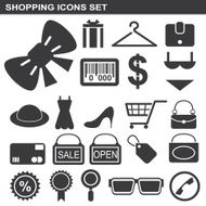 shopping icons set N9