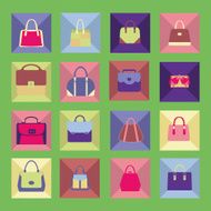 Set icons of bags and handbags - Illustration