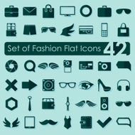 Set of fashion flat icons N101