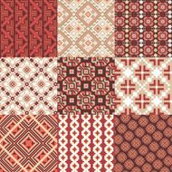 9 retro seamless ornaments N11
