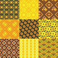 9 retro seamless ornaments N12