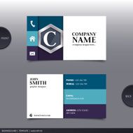 Abstract creative business card Vector N37