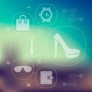 fashion infographic with unfocused background N55