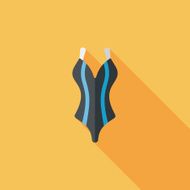 swimming suit flat icon with long shadow eps10 N23
