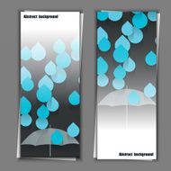 Set of banner templates with autumn background