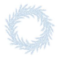 White christmas tree wreath