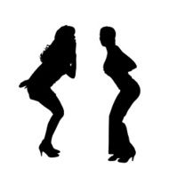 Vector silhouette of a woman N505