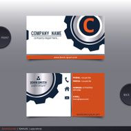 Abstract creative business card Vector N38