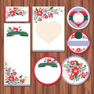 Set of floral wedding cards N24