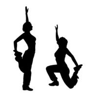 Vector silhouette of woman N54