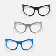 paper sticker retro glasses N2