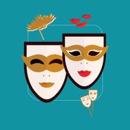 Carnival masks Venice Icon N2