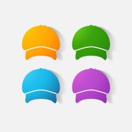 Paper clipped sticker headgear Cap N5