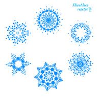Set of laced snowflakes N2