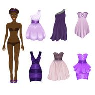 Vector dress-up doll