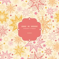 Vector warm stars frame seamless pattern background