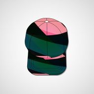 Abstract illustration on peaked cap N52