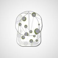 Abstract illustration on peaked cap N53