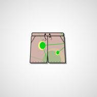 Abstract illustration on shorts N60