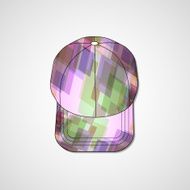 Abstract illustration on peaked cap N54