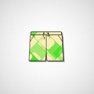 Abstract illustration on shorts N61