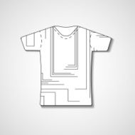 Abstract illustration on t-shirt N43