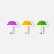 Paper clipped sticker umbrella N4