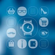 fashion infographic with unfocused background N56