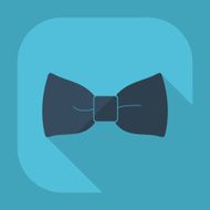 Flat modern design with shadow the bow tie