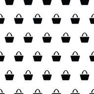 Vector seamless pattern purse