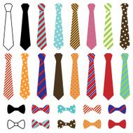 Set of Vector Ties and Bow
