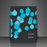 Template flyer with autumn background