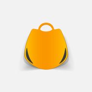 Realistic paper sticker handbag N6