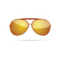 gold sunglasses color vector