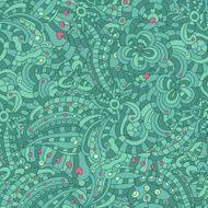 Vector seamless texture with abstract flowers N10