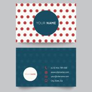 Business card template red and white pattern vector design