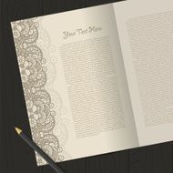 Vector lace ornament background N6