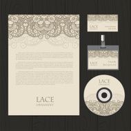 Vector lace ornament background N8