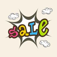 Stylish and colorful text Sale