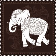 Elephant Indian style Decorative Vector illustration N5