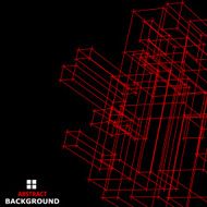 abstract red line structure pattern background