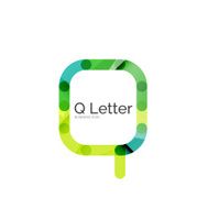 Minimal Q font or letter icon design N15