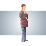 Polygonal street girl N10
