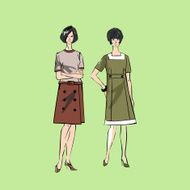 Vector sketch girls in fashion clothes eps N38