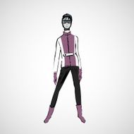 Vector sketch girls in fashion clothes eps N40