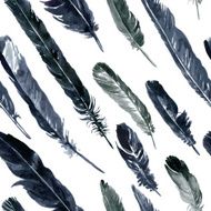 seamless pattern with plumes