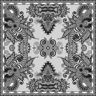 grey ornamental floral paisley bandanna N8