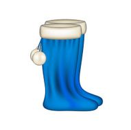Snow boots in blue design
